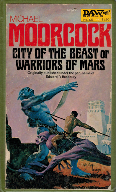 <b><i>City Of The Beast or Warriors Of Mars</i></b>, 1979, DAW h/c, ex-lib.